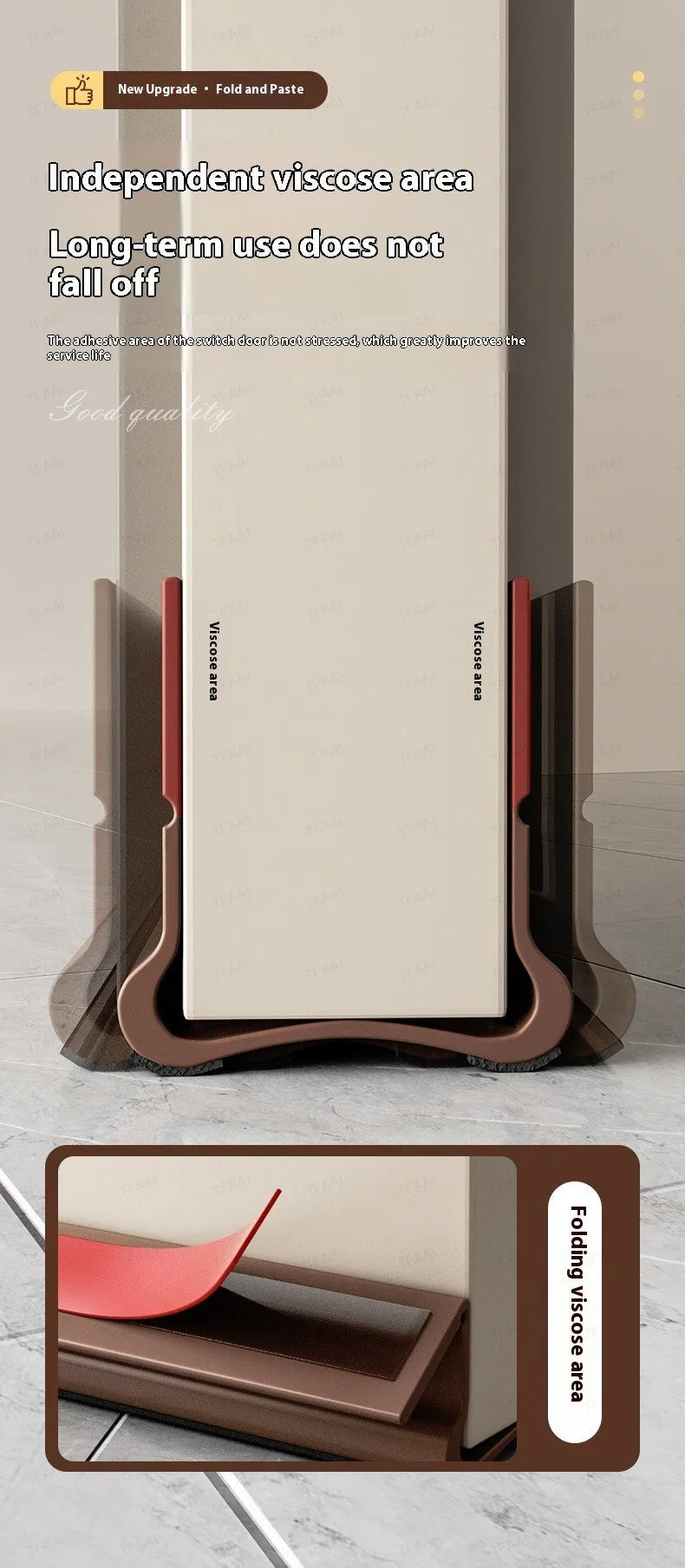 Flexible Door Draft Stopper with Soundproofing Seal