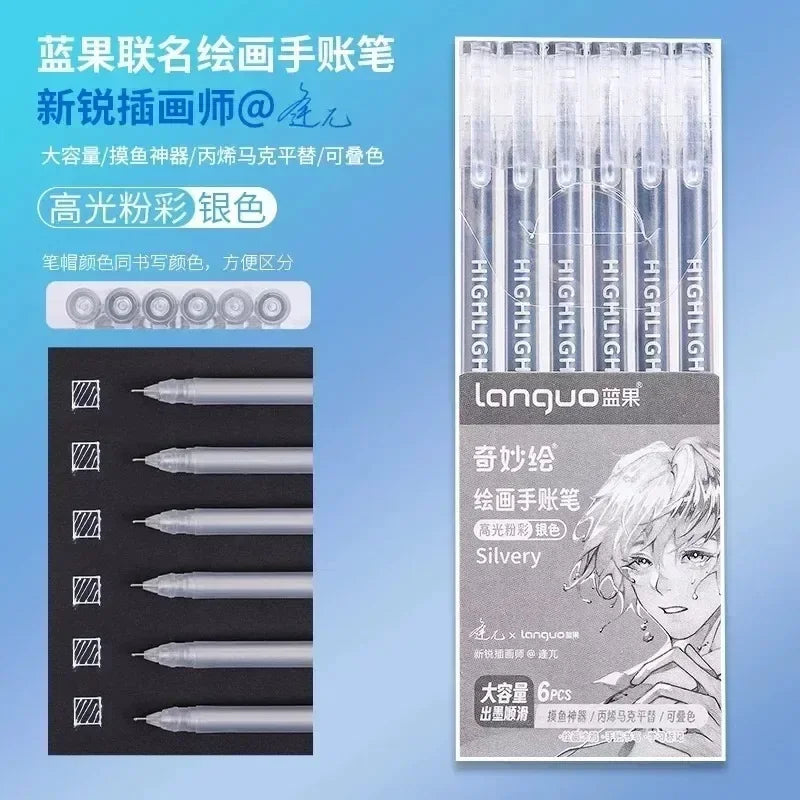 3D Embossed Acrylic Gel Pens - 6/144 Color Options