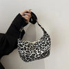Leopard Print Nylon Crossbody Bag