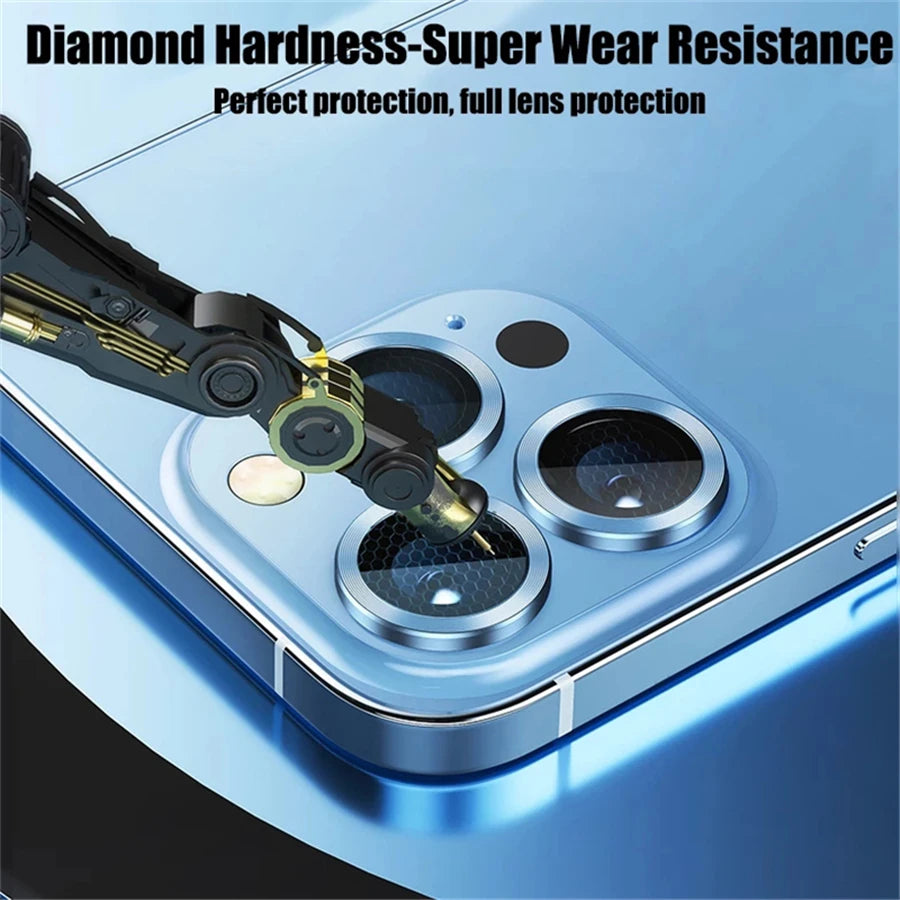 Titanium Camera Lens Protector with Tempered Glass for iPhone
