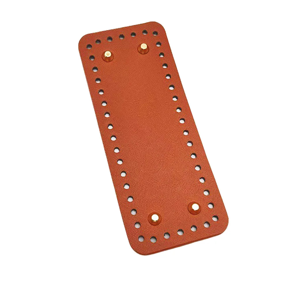 PU Leather Bag Bases with Hanging Hooks for DIY Knitting & Craft Projects