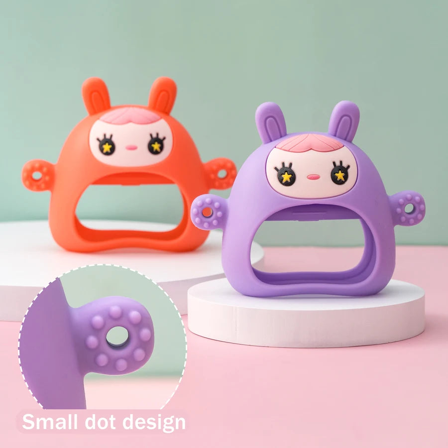 Silicone Animal Teether Gloves for Babies – BPA-Free Soothing Chew Toy