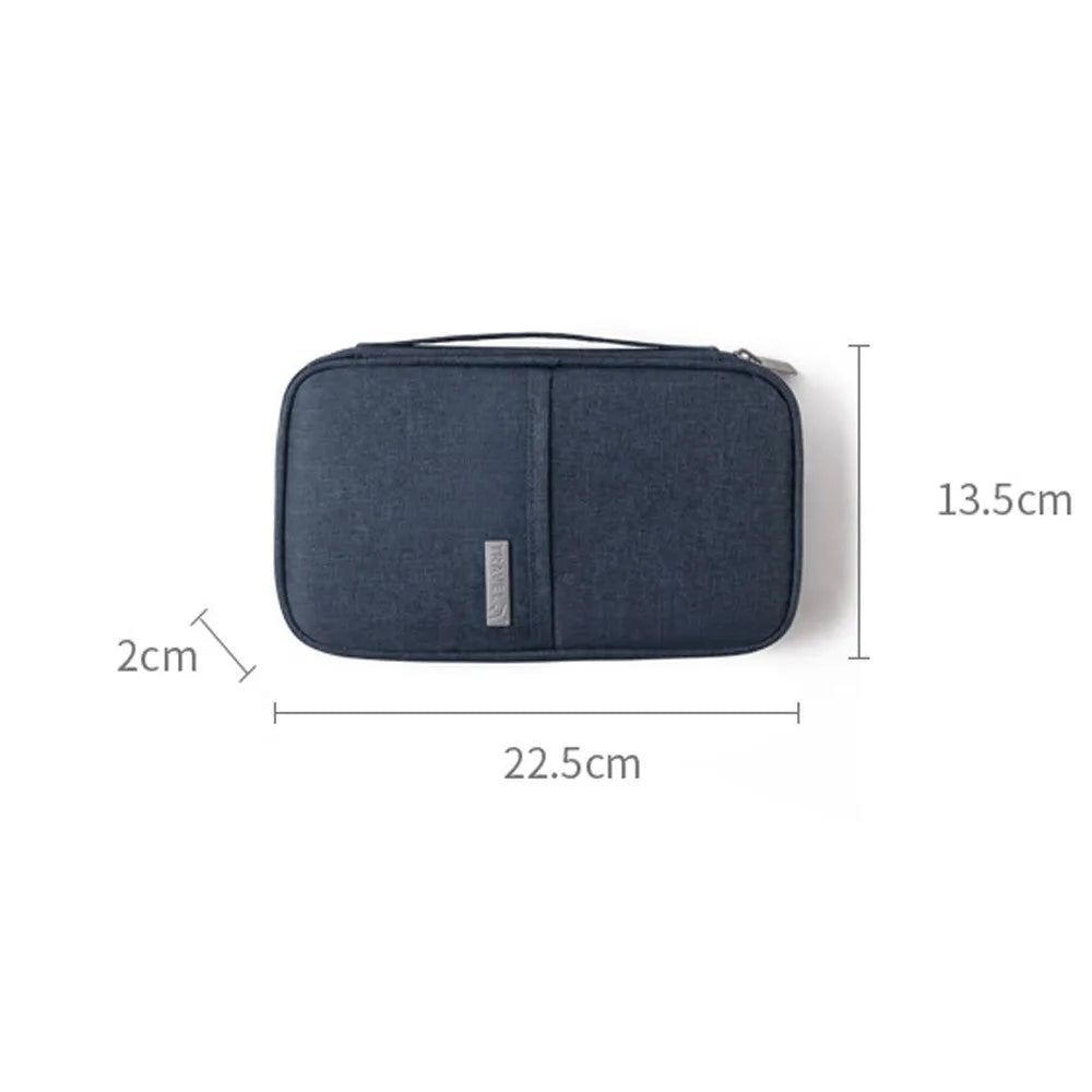 Travel Passport Holder with RFID Zipper Closure