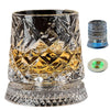 Luminous LED Whiskey Glass with Rotating Display