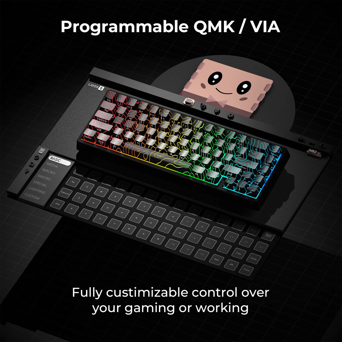 JadeStone 67-Key Wireless Mechanical Keyboard with IMD-Tech Keycaps