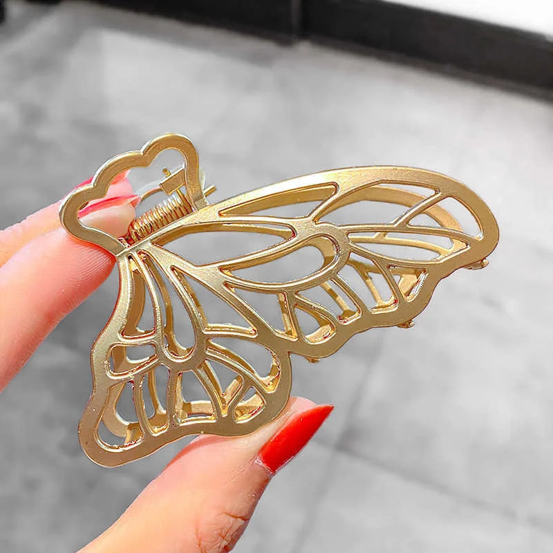 Gold S-Shaped Metal Hair Claw