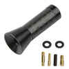 Black carbon fiber short radio antenna with mounting hardware and O-rings