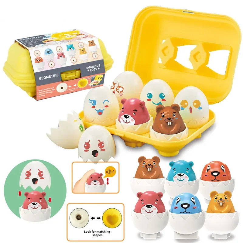 Montessori Shape-Matching Egg Puzzle Set for Toddlers