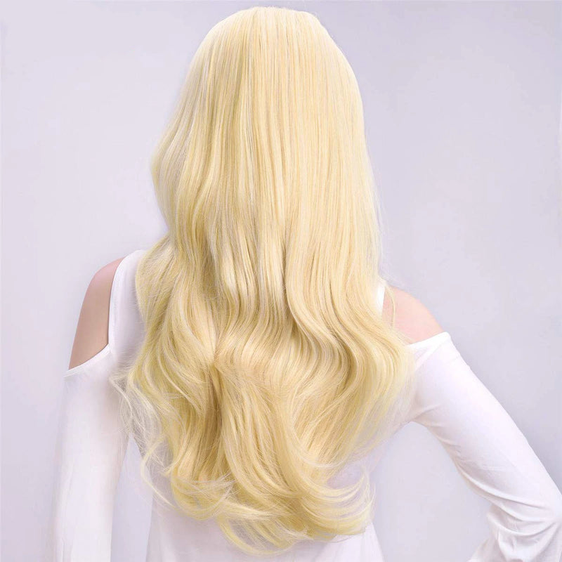 24-Inch Wavy Half Wig with Secure Clips