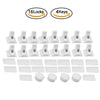 Set of 16 locks and 4 keys for an invisible magnetic cabinet lock system