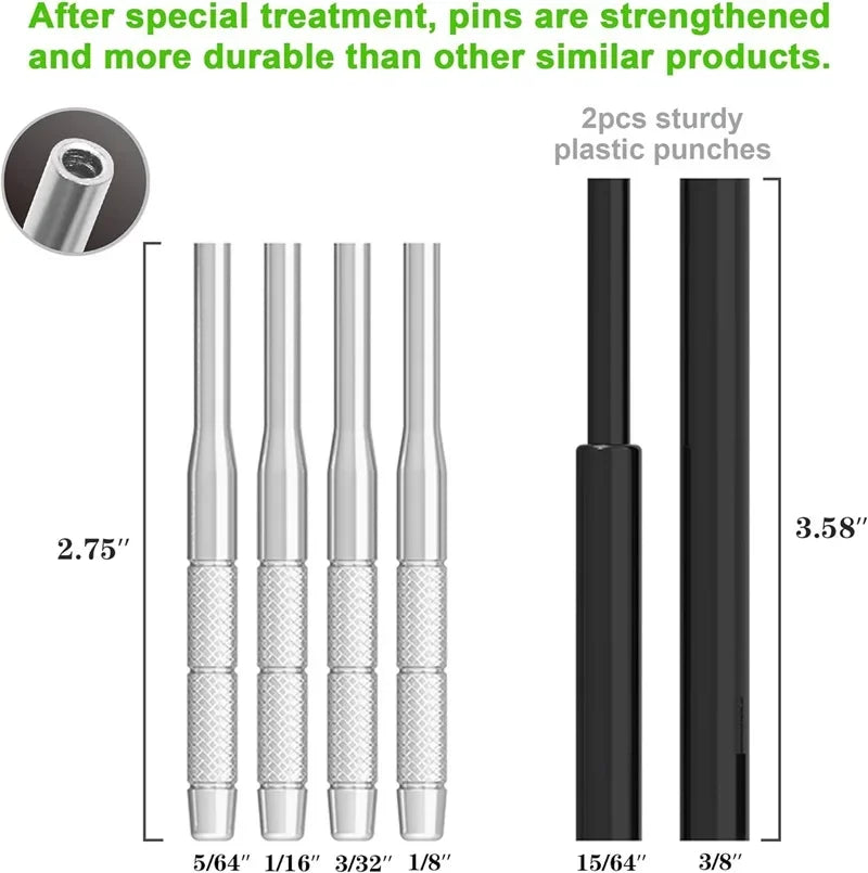 21-Piece Gunsmith Punch and Hammer Set with Bench Block
