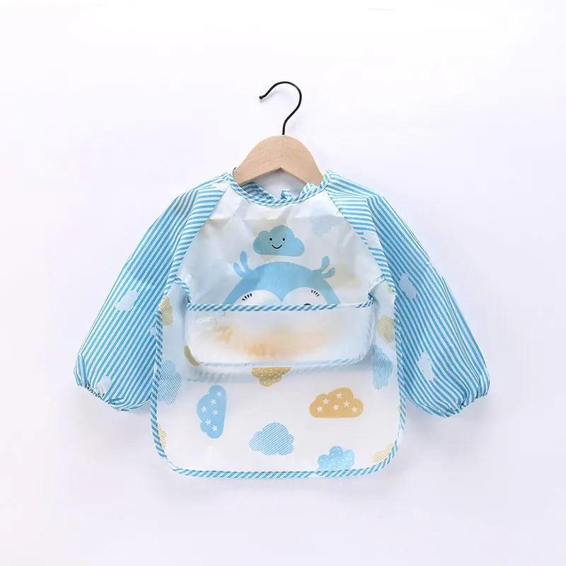 Waterproof Long-Sleeve Baby Feeding Smock