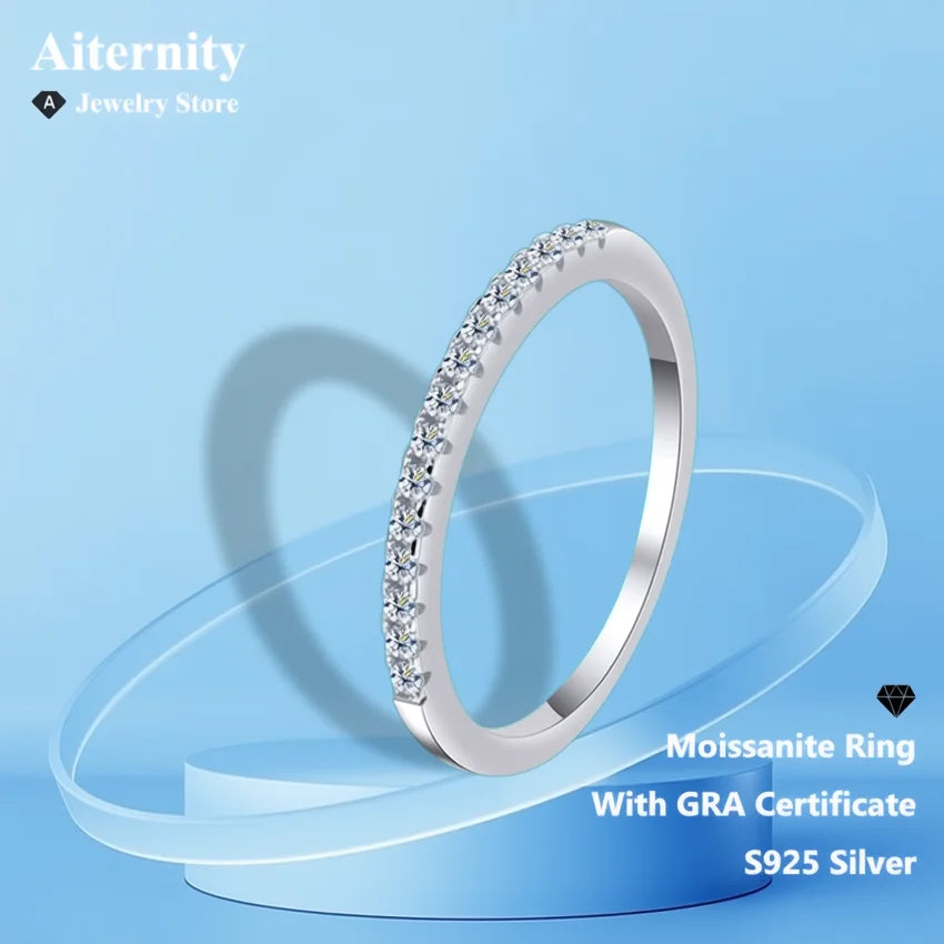 GRA Certified Moissanite Engagement Ring