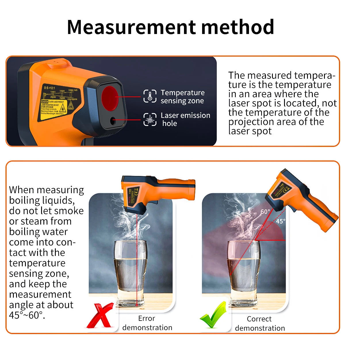 Professional Digital Infrared Thermometer Gun with Laser Targeting