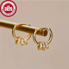 Dainty CZ Cluster Huggie Hoop Earrings