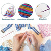 Colorful Aluminum Crochet Hook Set with Ergonomic Handles