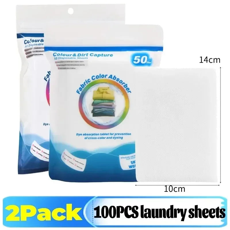 Laundry Color Catcher Sheets - Anti-Dye Transfer Laundry Helper