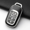 A black anti-scratch TPU protective case for a Honda key fob, shown against a white background.