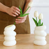 Nordic Spiral White Vase for Modern Home Decor
