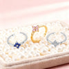Gold-Plated Geometric Zircon Toe Ring