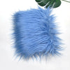 A fluffy light blue faux fur fabric used for DIY sewing, doll hair, or cosplay.