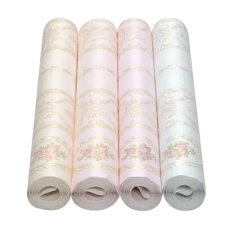 3D Glitter Metallic Stripe Wallpaper Roll