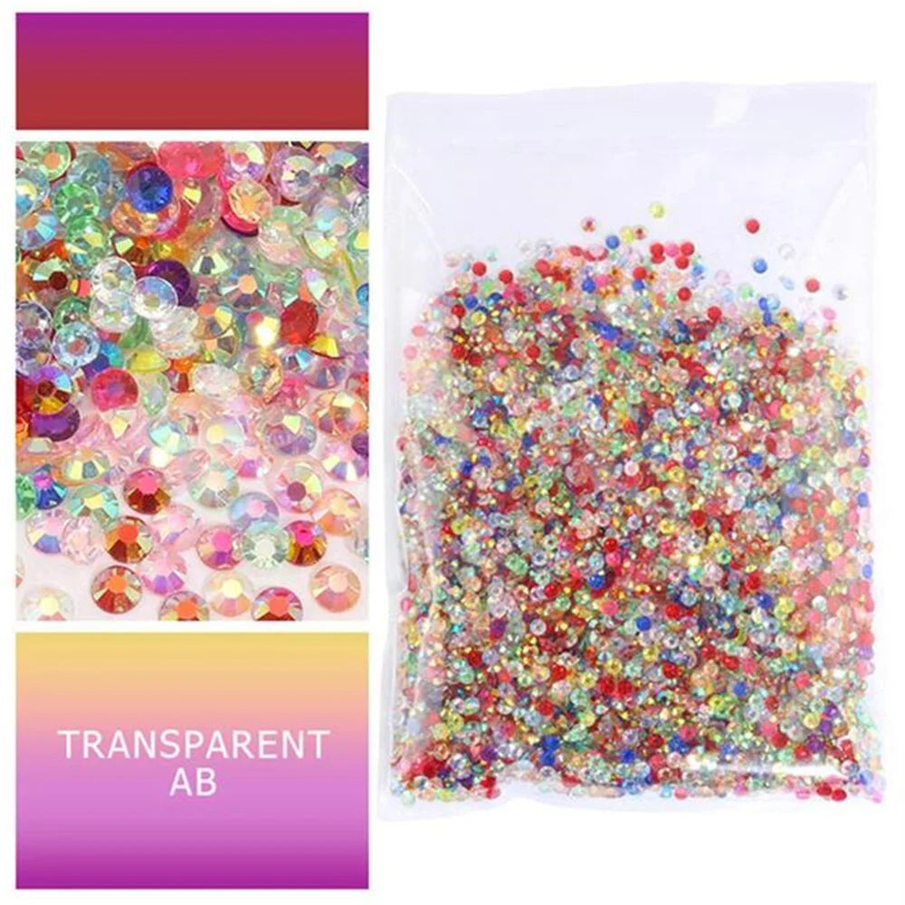 Jelly AB Flatback Resin Rhinestones (2-6mm)