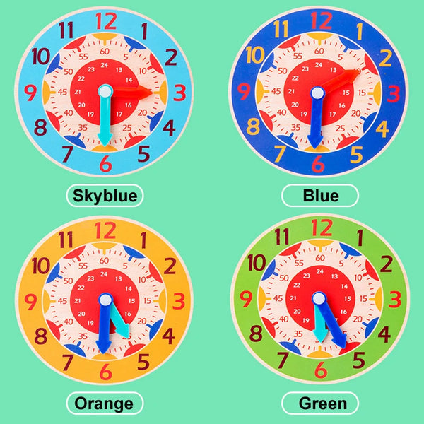 Wooden Time Learning Clock for Kids – Montessori Educational Toy