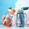 Kids' Teddy Bear Water Bottle with Straw & Carry Strap