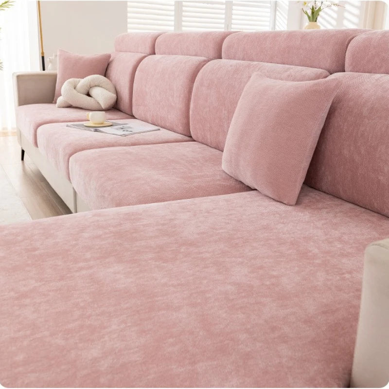 Universal Stretch Sofa Cover with Full Backrest and Headrest