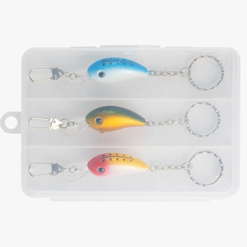 3-Pack Realistic Fishing Lure Keychains