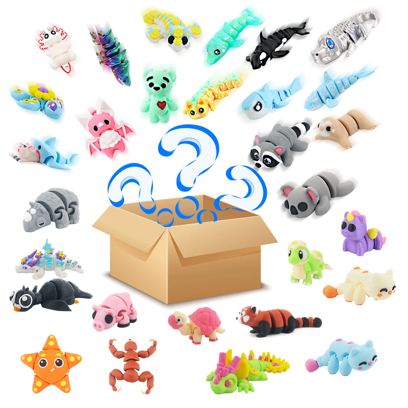 Mini 3D-Printed Animal Figurine Collection