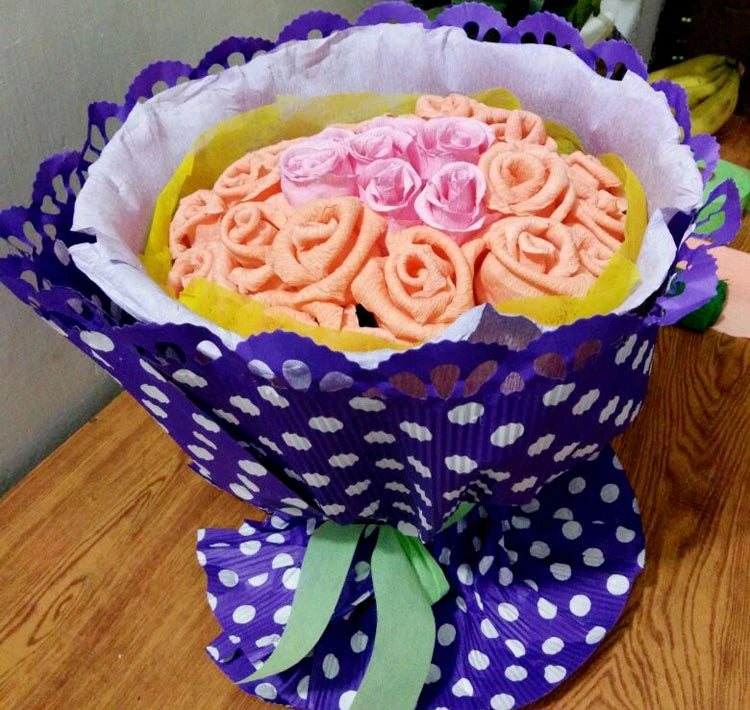 Handmade Crepe Paper Roll for DIY Paper Flowers