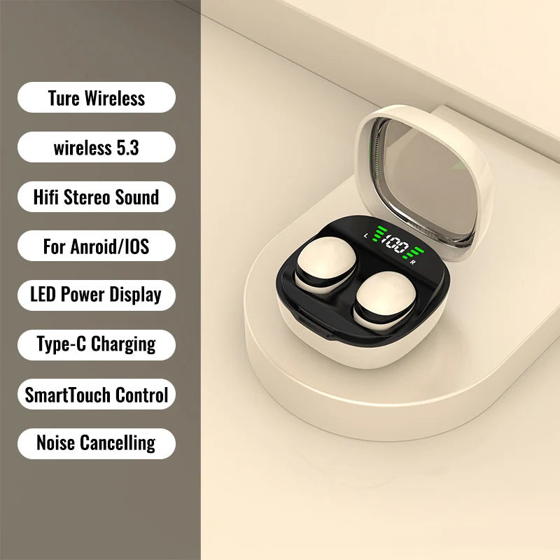 Ultra-Compact Wireless Earbuds with Charging Case