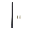 Black metal car antenna with two mounting screws.