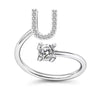Initial Letter Ring with Zircon Accent
