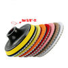 4-Inch Diamond Polishing Pads with Backer Pad (50-3000 Grit)