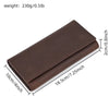 Vintage Leather Bifold Wallet with Metal Chain