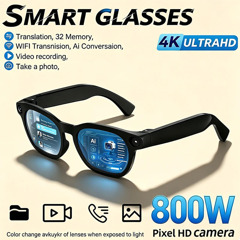Lunettes connectées avec caméra et traduction IA