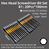 Magnetic Hex Allen Wrench Drill Bit Set (Metric & SAE, 1/4-Inch Shank)