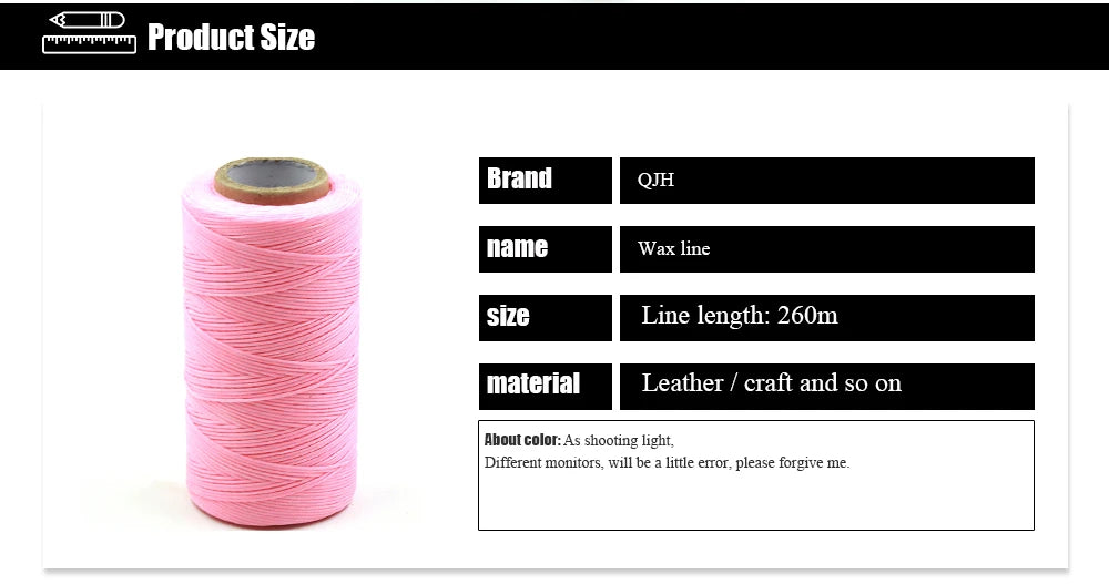 Flat Waxed Thread Spool for Leathercraft and DIY Projects