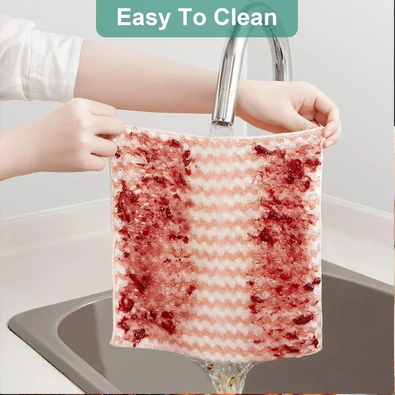 Super Absorbent Coral Fleece Dishcloths (Set of 10)