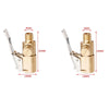 Brass tire inflator chuck with clip-on valve connector shown in a side view.