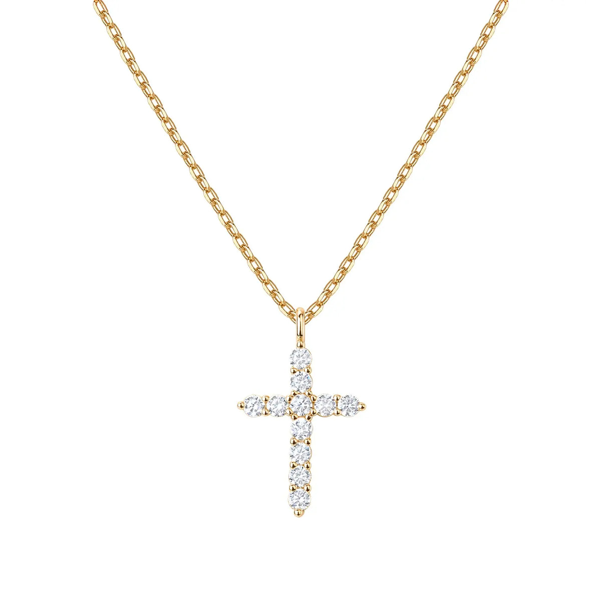 Collier Croix en Or 14K Plaqué pour Femmes