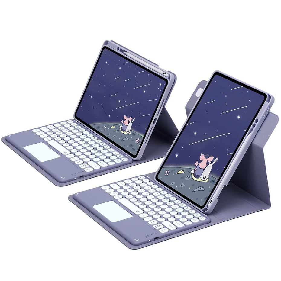 360° Rotating Keyboard Case for iPad with Magnetic Stand