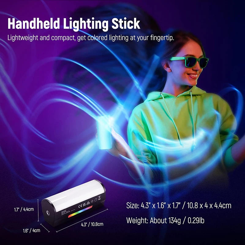 Magnetic Handheld RGB Light Wand for Photography & Video