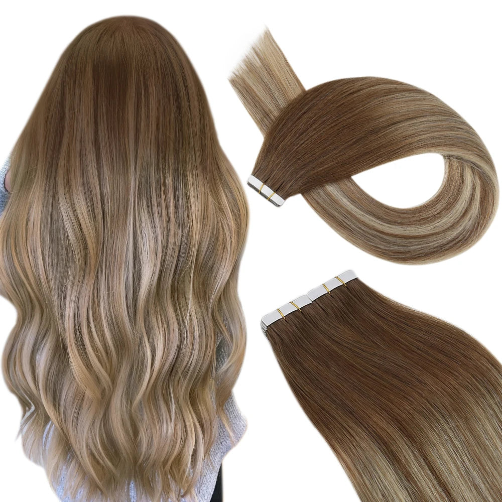 Extensions en Cheveux Humains Réels - Pour un Effet Fusion Parfait