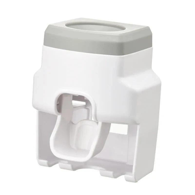 Automatic Wall-Mounted Toothpaste Dispenser with Brush Holder