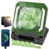 Paddfaltiger Solar-Campingventilator mit LED-Licht