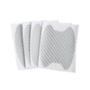 A pack of four carbon fiber door handle protector films displayed on a white background.